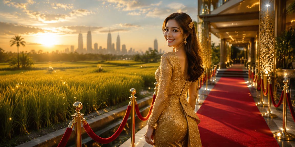 Wanita berbaju kebaya bermain di kasino hiburan di Kedah
