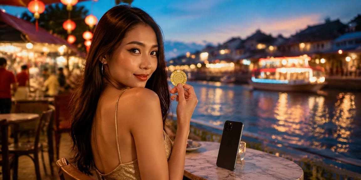 Pemain Malaysia menggunakan telefon untuk bermain kasino langsung di Melaka